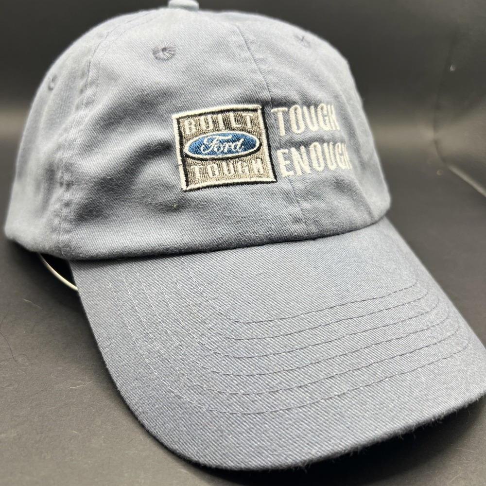Ford Tough Enough Hat Adjustable Strap Gray Baseball Cap Embroidered Logo